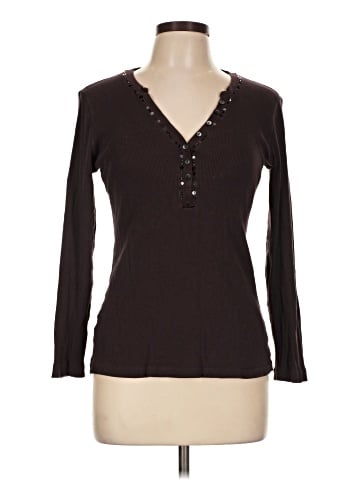 Ann Taylor LOFT Long Sleeve Henley (view 1)