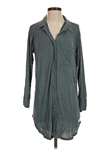 Danskin 3/4 Sleeve Button-Down Shirt (view 1)