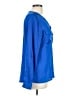 Outback Red 100% Polyester Blue Long Sleeve Blouse Size L - photo 4