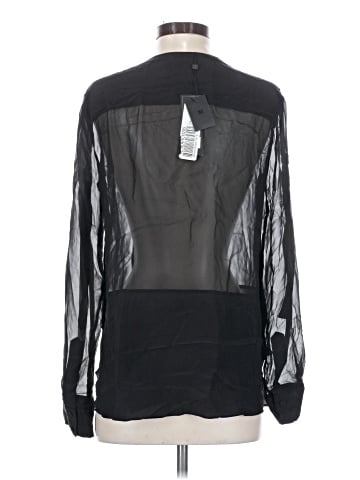 BCBGMAXAZRIA Long Sleeve Silk Top (view 2)