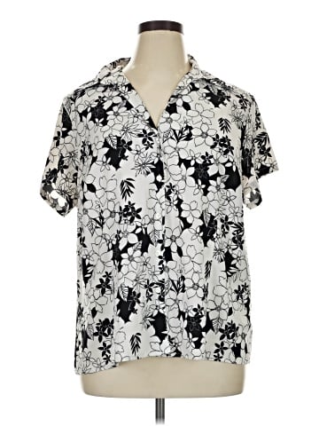 Worthington Short Sleeve Blouse (view 1)