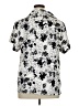 Worthington Floral Silver Short Sleeve Blouse Size 1X - photo 2