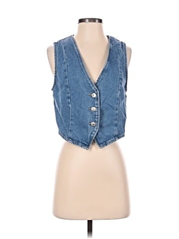 Zara Denim Vest (view 1)