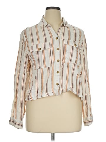 Aeropostale Long Sleeve Button-Down Shirt (view 1)