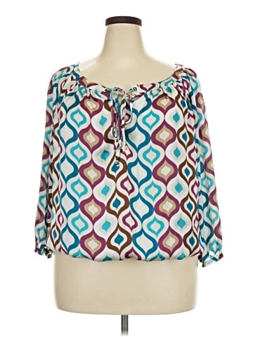 Roz & Ali 3/4 Sleeve Blouse (view 1)