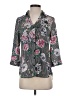 BCX 100% Polyester Floral Gray 3/4 Sleeve Blouse Size XS - photo 1