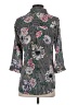 BCX 100% Polyester Floral Gray 3/4 Sleeve Blouse Size XS - photo 2