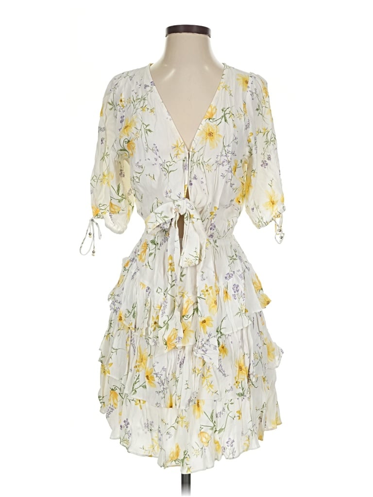Pre-owned Kivari Cocktail Dress In Yellow