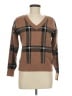 Max Studio Plaid Brown Pullover Sweater Size M - photo 1