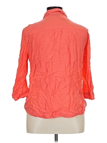 a.n.a. A New Approach 3/4 Sleeve Button-Down Shirt (view 2)