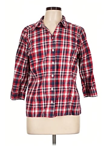 Christopher & Banks 3/4 Sleeve Button-Down Shirt (view 1)
