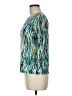 JM Collection Graphic Polka Dots Yellow Teal 3/4 Sleeve Blouse Size M (petite) - photo 5