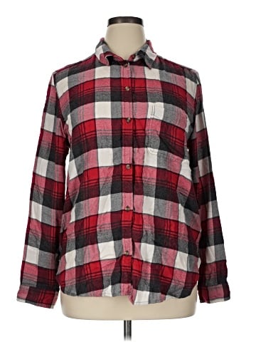 American Eagle Outfitters Long Sleeve Button-Down Shirt (view 1)