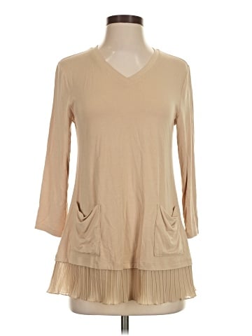 LOGO by Lori Goldstein 3/4 Sleeve Top (view 1)