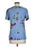 Gap Floral Blue Short Sleeve T-Shirt Size M (tall) - photo 2