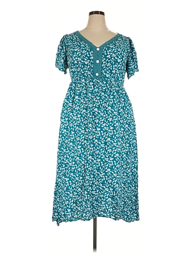 Pre-owned Bloomchic Casual Dress In Teal