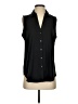 Ann Taylor Black Sleeveless Button-Down Shirt Size S - photo 1