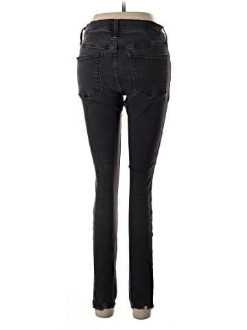 Madewell 9" Mid-Rise Skinny Jeans in Berkeley Black: Button-Through Edition (view 2)