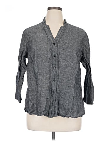 Harve Benard 3/4 Sleeve Button-Down Shirt (view 1)