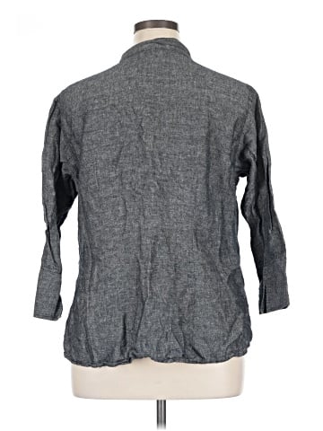 Harve Benard 3/4 Sleeve Button-Down Shirt (view 2)