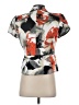 Kasper 100% Polyester Gray Short Sleeve Blouse Size 4 Petite - photo 2