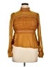 Haute Monde 100% Polyester Gold Long Sleeve Blouse Size XL - photo 1