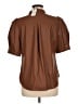 DKNY 100% Polyurethane Brown Short Sleeve Blouse Size M - photo 2