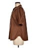 DKNY 100% Polyurethane Brown Short Sleeve Blouse Size M - photo 5