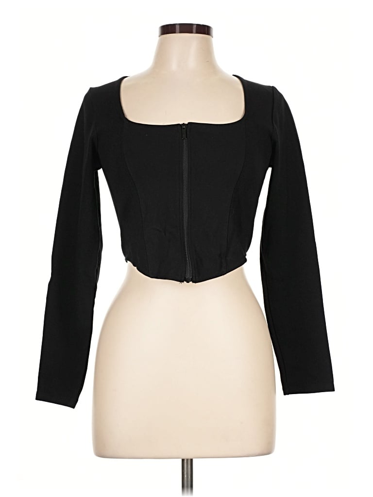 Pre-owned Sunday Best Long Sleeve Top Black Tops
