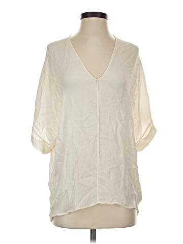 Vince. Short Sleeve Silk Top (view 1)