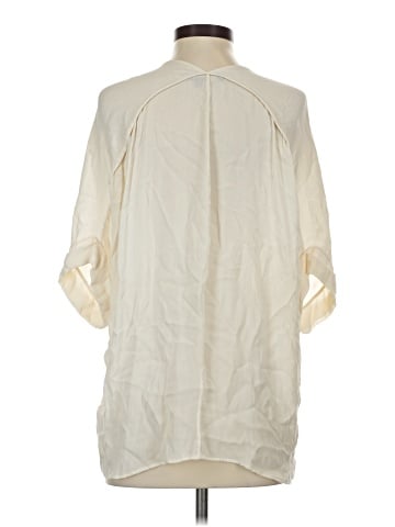 Vince. Short Sleeve Silk Top (view 2)