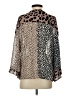Umgee Animal Print Brown Long Sleeve Blouse Size S - photo 2