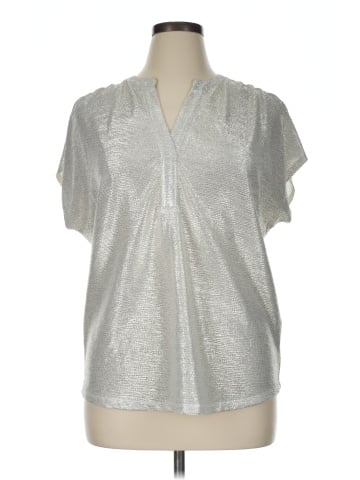 INC International Concepts Short Sleeve Blouse (view 1)
