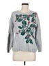 Talbots Floral Gray Pullover Sweater Size M - photo 1