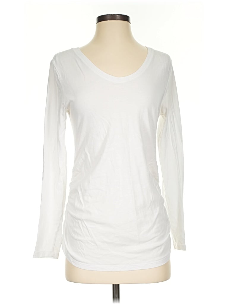 Pre-owned Isabel Long Sleeve T-shirt In Ivory