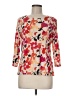 JM Collection Floral Yellow Orange 3/4 Sleeve Blouse Size M (petite) - photo 1