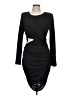 Guess 100% Polyester Solid Black Cocktail Dress Size 12 - photo 1