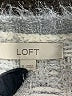 Ann Taylor LOFT Chevron-herringbone Silver Pullover Sweater Size S - photo 7