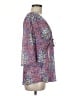 Bisou Bisou 100% Polyester Purple 3/4 Sleeve Blouse Size M - photo 4
