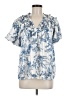 Umgee Blue Short Sleeve Blouse Size M - photo 1
