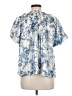 Umgee Blue Short Sleeve Blouse Size M - photo 2