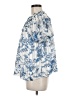 Umgee Blue Short Sleeve Blouse Size M - photo 5