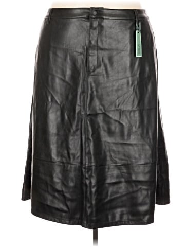 Sky Faux Leather Skirt (view 1)