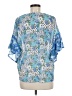 Umgee 100% Polyester Blue Short Sleeve Blouse Size M - photo 2
