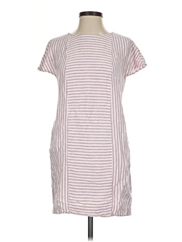 Madewell Stripe-Play Button-Back Dress (view 1)