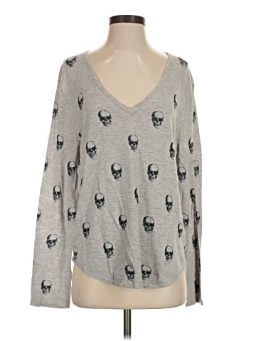 Skull Cashmere Long Sleeve T-Shirt (view 1)