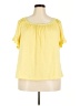 Max Studio Yellow Short Sleeve Blouse Size 2X - photo 1