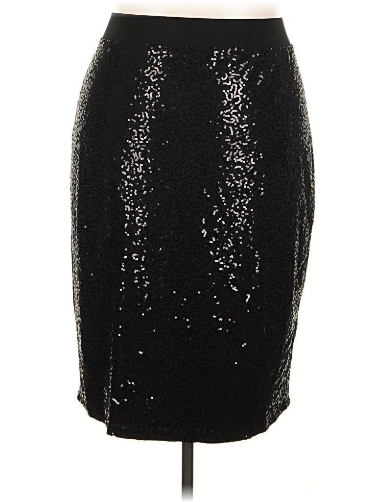Pre-owned Ashley Stewart Formal Skirt In Black