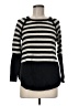 By Anthropologie Stripes Black Pullover Sweater Size M (petite) - photo 1