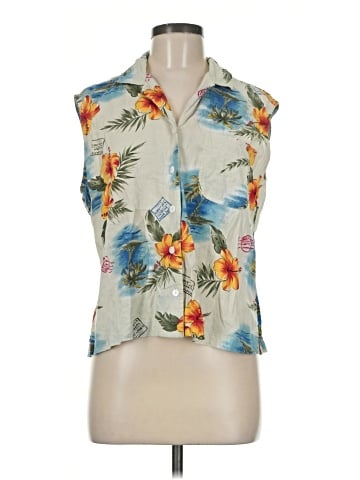 Erika Sleeveless Button-Down Shirt (view 1)